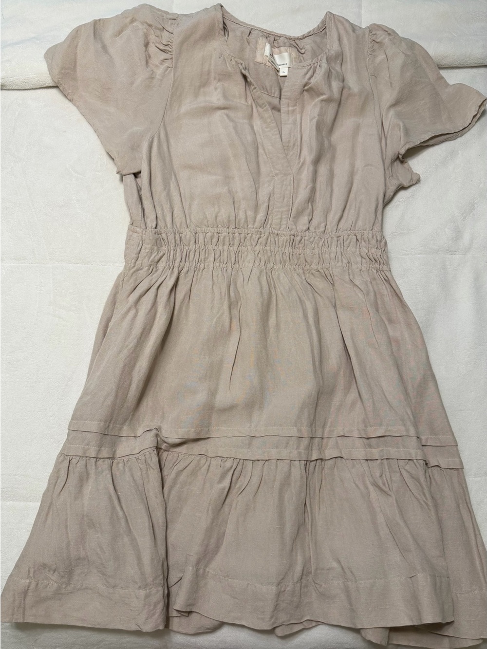 Anthropologie The Somerset Mini Dress: Linen Edition, XL